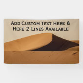 Zandduinen Desert Landschap Custom Text Spandoek (Horizontaal)