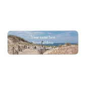 Zandduinen en strand etiket (Voorkant)