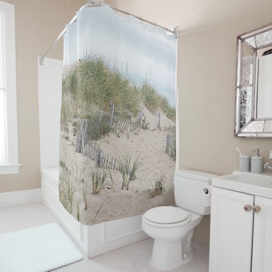 Zandduinen en strandhekken douchegordijn (In situ)