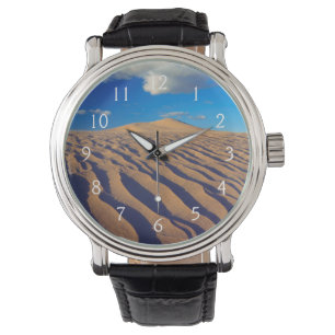 Zandduinen en wolken horloge