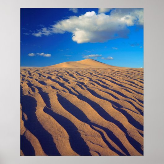 Zandduinen en wolken poster (Voorkant)