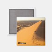 Zandduinen in Marokko magneet (Voorkant / Achterkant)