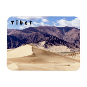 Zandduinen nabij het klooster Samye - Tibet Magneet