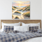 Zandduinvoetafdrukken Canvas Afdruk (Insitu (Slaapkamer))