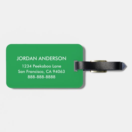 Zander de Duck Bagagelabel (Achterkant horizontaal)