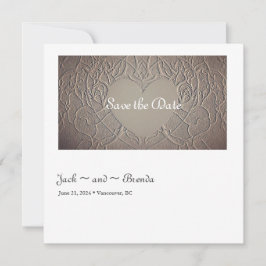 Zandige roos met hart save the date