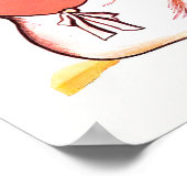  zandige strandretro seashell meisje zomer poster (Hoek)