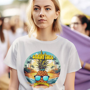 Zandige tenen met ananas bros Tri-Blend shirt