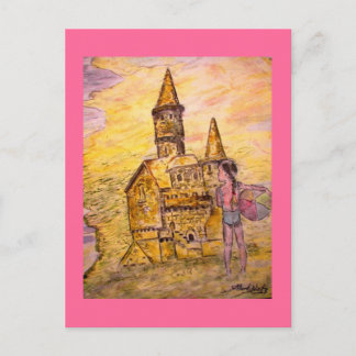 zandkasteel briefkaart