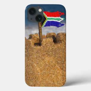 Zandkasteel met Zuid-Afrikaanse vlag, Umhlanga iPhone 13 Hoesje