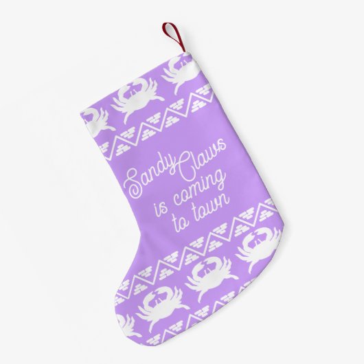 Zandklauwen nautische krab kleine kerstsok (Achterkant (Hangend))