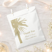 Zandkleur palmboom strand bruiloft gunst tassen bedankzakje (Geknipt)