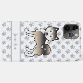 Zandkleurige Alaskan Malamute Schattige Cartoon Ho Case-Mate iPhone Case (Achterkant (horizontaal))