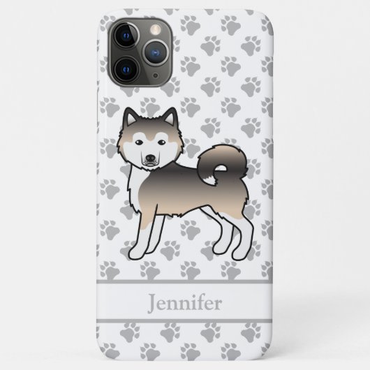 Zandkleurige Alaskan Malamute Schattige Cartoon Ho Case-Mate iPhone Case (Achterkant)