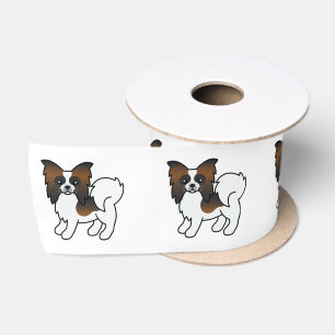Zandkleurige Papillon Schattige Cartoon Hond Lint