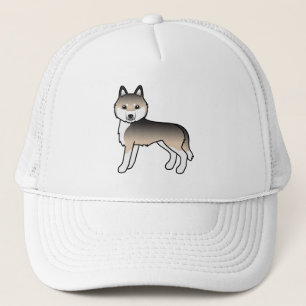 Zandkleurige Siberische Husky Mopshond Tekening Tr Trucker Pet