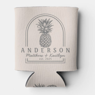 Zandklooster Roze Ananas Trouwboog & Naam Blikjeskoeler