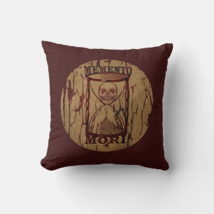 Zandloper Schedel Memento Mori Kussen