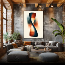 Zandlopersstroom Japandi Abstracte Tijdsymboliek K