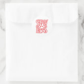 zandpoten ronde sticker (Tas)