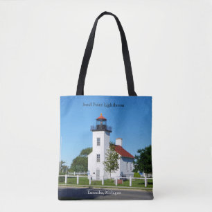 Zandpuntvuurtoren over de hele canvas tas