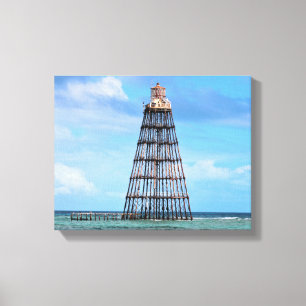 Zandsleutelvuurtoren, Florida-platte canvas afdruk