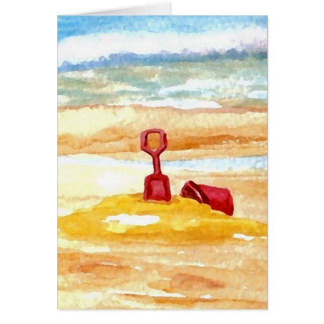 Zandspeelgoed - Zandkasteel op strand (Voorkant)