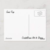 Zandspeelgoed - Zandkasteel op strand Briefkaart (Achterkant)