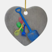 Zandspoelen, Kinder Playground Beach Summer Keramisch Ornament (Achterkant)