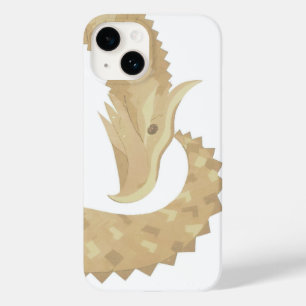 Zandsteen hart draak op wit Case-Mate iPhone 14 hoesje