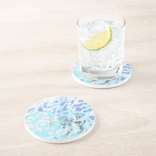 Zandsteen Onderzetter Abstracte Wind (Zijkant)