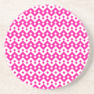 zandsteen Onderzetter, Snoep roze geometrisch Onderzetter