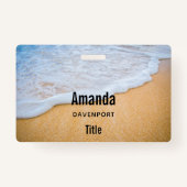 Zandstrand met schuimig Surf Badge (Voorkant)