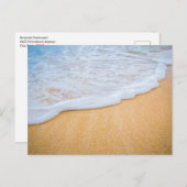 Zandstrand met schuimig Surf Briefkaart (Voorkant / Achterkant)