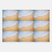 Zandstrand met schuimig Surf Inpakpapier Vel (Voorkant 3)