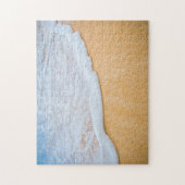 Zandstrand met schuimig Surf Legpuzzel (Verticaal)