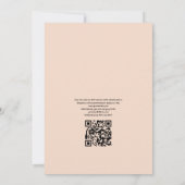 Zandstrand QR Code RSVP Huwelijk Kaart (Achterkant)