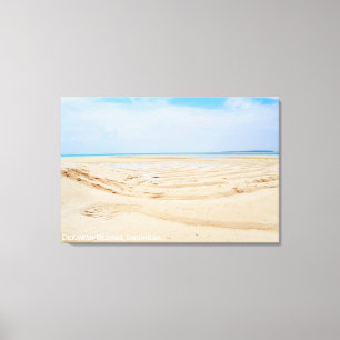 Zandstrand Zeezijde Kust Landschap Reis Foto Canvas Afdruk