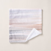Zandstrand Zomer Bruin Abstract Waterverf Bad Handdoek (Wasdoekje)