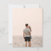 Zandstrandnamen in Zand Hartjes Oceaan Bruiloft Kaart (Achterkant)