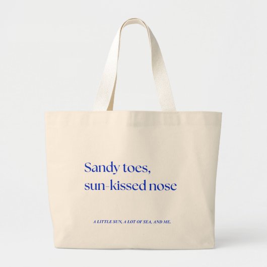 Zandtenen, zonovergoten neus | Esthetisch strand Q Grote Tote Bag (Voorkant)
