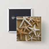 Zandvis Vierkante Button 5,1 Cm (Voorkant /achterkant)