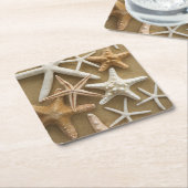 Zandvis Vierkante Kartonnen Onderzetter (Schuin)