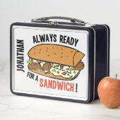 Zandwich aangepaste naam lunchbox (In situ)