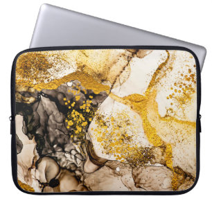 Zandwildernis — ART. Gouden zwijn. Vibrant en b Laptop Sleeve