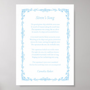 Zang van de Sirene Gedichtprint Poster