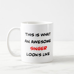 zanger, geweldige koffiemok