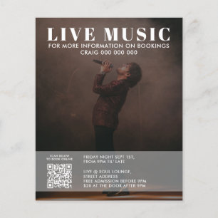 Zanger Musicus Muziek Foto Promotie Concert Flyer