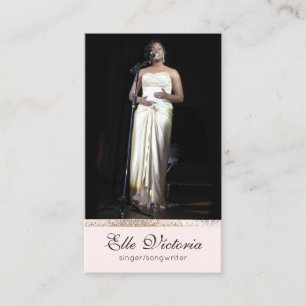 Zanger Muzikant Foto Visitekaartje