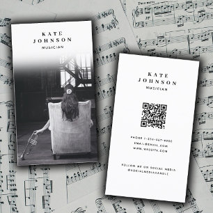 Zanger Muzikant Kunstenaar Foto Sociale Media QR C Visitekaartje